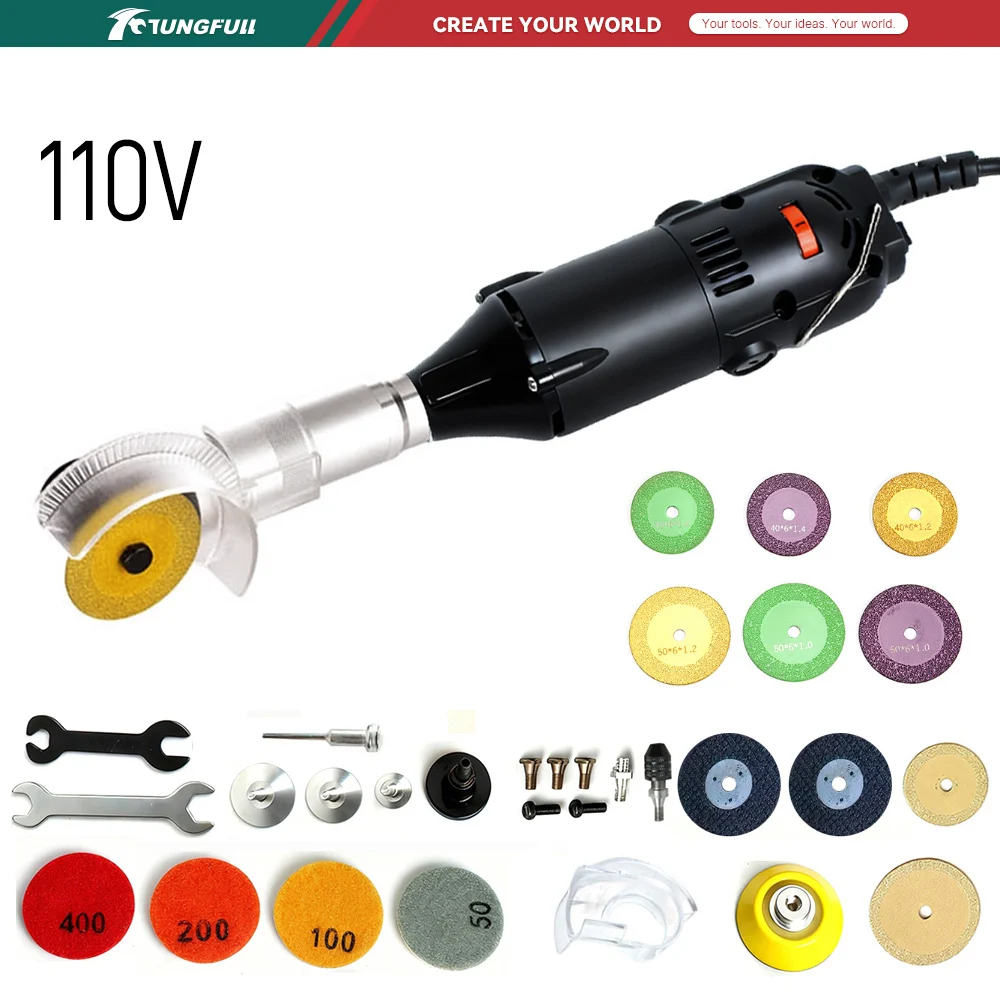 Electro Gadgets - TUNGFULL Mini Amoladora Angular de 110V,