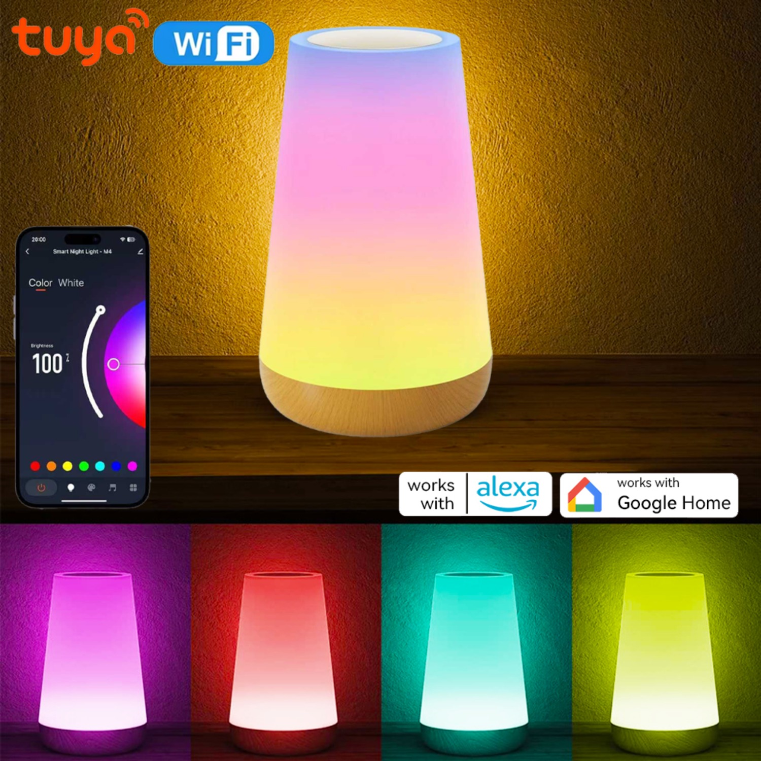 Lámpara de Mesa Inteligente Wi - Rgb Desk Lamp Smart reseña y precio