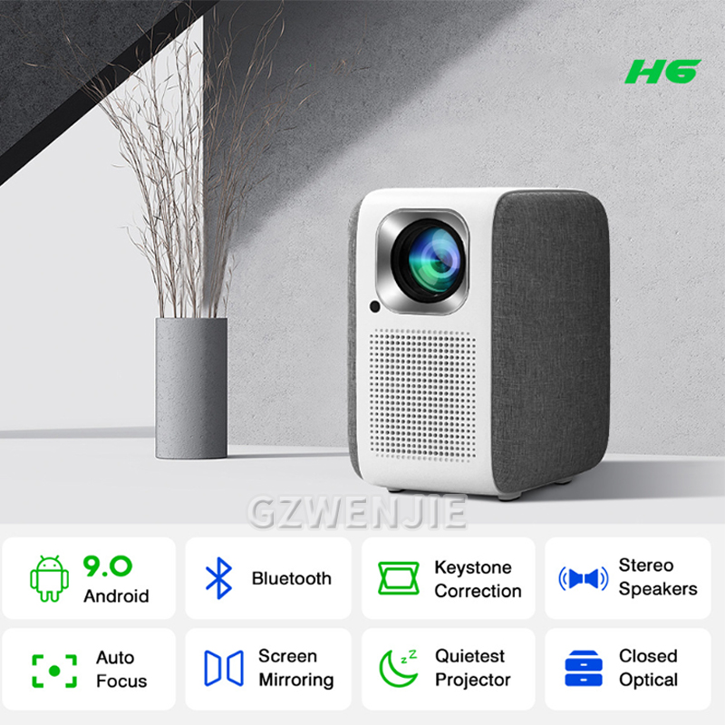 Mini proyector H6 LED 1080P Fu - Mini Projector Portable reseña y precio
