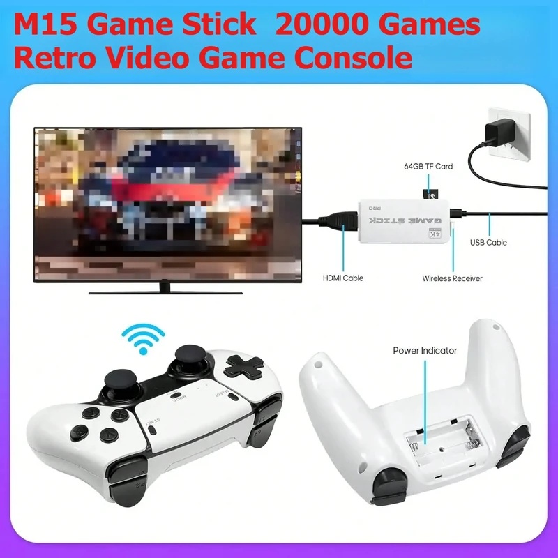 M15 Retro Video Game Stick 2.4 - Retro Game Controller Usb reseña y precio