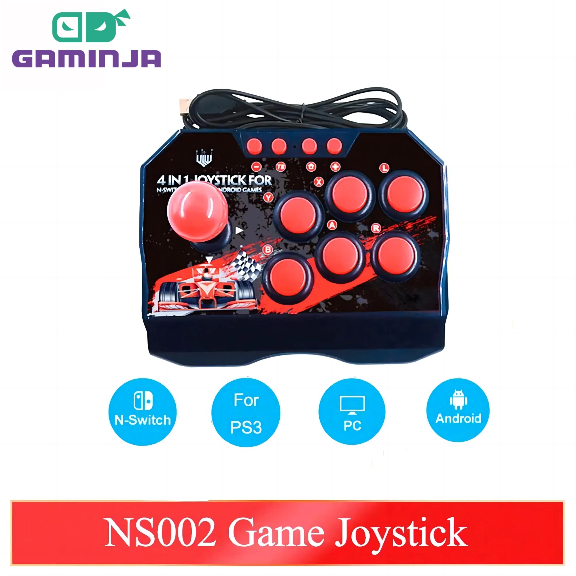 GAMINJA NS002 4 en 1 Retro Arc - Retro Game Controller Usb reseña y precio