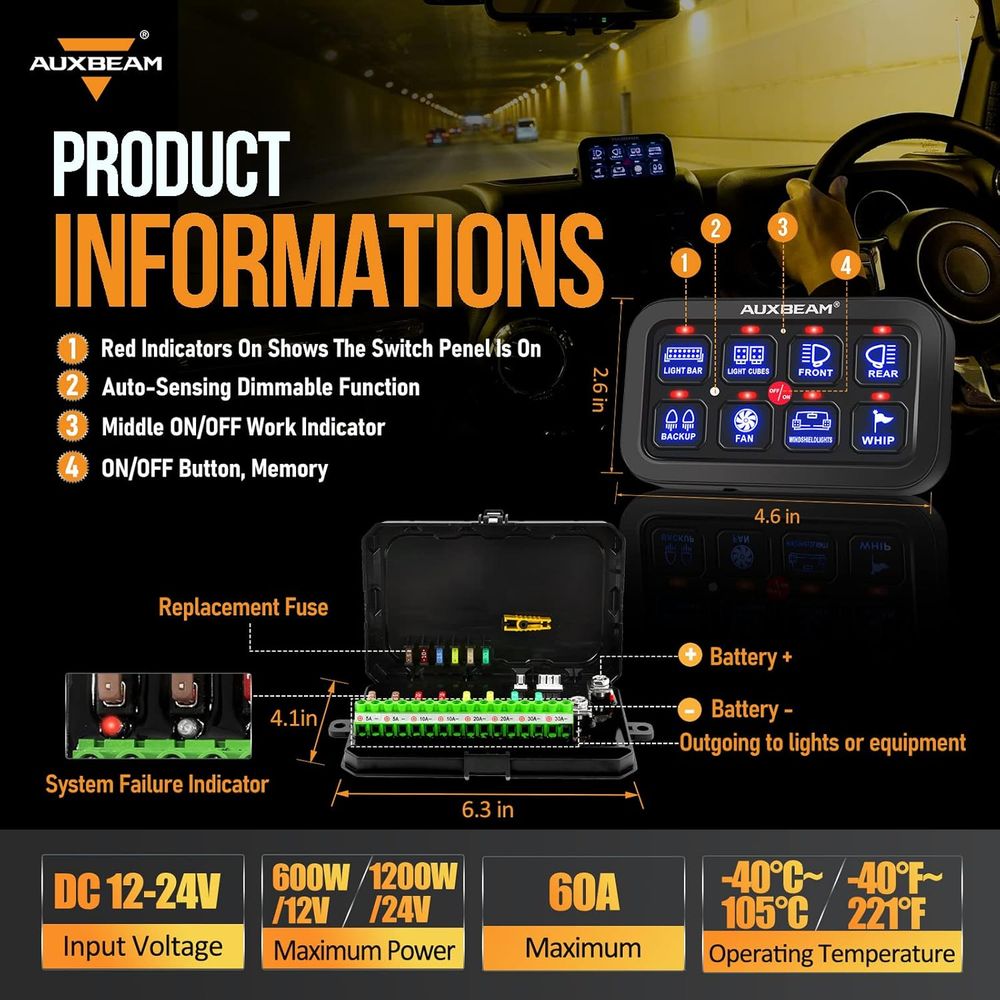 Panel de Interruptores de 8 Ca - Electronics & Gadgets Starting With D reseña y precio