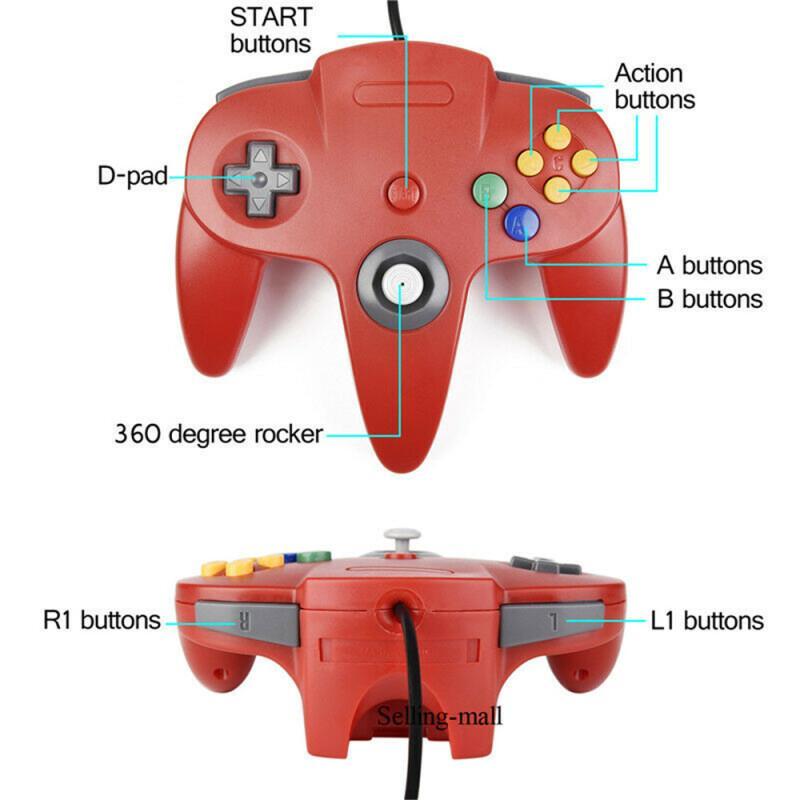 Controlador N64 clásico USB co - Retro Game Controller Usb reseña y precio